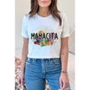 Diona J Mother's Day Mamacita Graphic Tee Shirt Short Sleeve Size M Light Blue