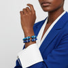 ZPB Zeta Amicae 2 Pcs Blue Thick Cable Bangles