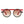 Sunglasses Red Green Round Futuristic Double Frame