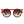 Sunglasses Red Round Futuristic Double Frame