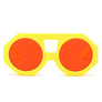 Sunglasses Yellow Geometric Chunky Round for Women