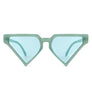 Sunglasses Sea Green Triangle Pointed for Women