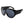 Sunglasses Black Retro Rounded Visor for Women