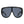 Sunglasses Black Retro Rounded Visor for Women