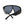 Sunglasses Black Retro Rounded Visor for Women