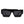 Sunglasses Black Flat Top Irregular Square Women