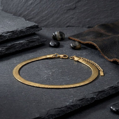 Anklet 8mm Gold 18K Stainless Steel Miami Chain