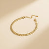 Anklet 6.5mm Gold 18K Steel Herringbone Chain