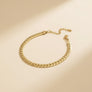Anklet 6.5mm Gold 18K Steel Herringbone Chain