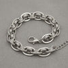 8mm Silver Stainless Steel Handmade Chain Bracelet