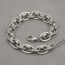 8mm Silver Stainless Steel Handmade Chain Bracelet