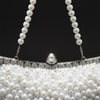 Clutch White Pearl Hollywood Hand Sewn Evening Bag