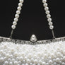 Clutch White Pearl Hollywood Hand Sewn Evening Bag