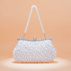 Clutch White Pearl Hollywood Hand Sewn Evening Bag