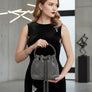 Bucket Bag Black Rhinestone Mesh Crystal Clutch