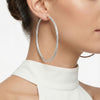 Stainless  Steel Inside Out Rhinestone Earrings