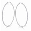 Stainless  Steel Inside Out Rhinestone Earrings