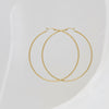 Hoop 18k Gold Steel Classic 90mm Thin Earrings