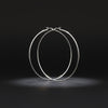 Stainless Steel Classic 90mm Thin Hoop Earrings