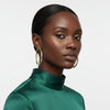 Hoop 18k Gold Steel Hollow 70mm Thick Earrings