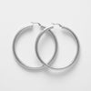 Stainless Steel Hollow 2.75in Thick Earrings