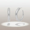 Stainless Steel Graduated Open C Hoop Earrings