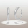 Stainless Steel Graduated Open C Hoop Earrings
