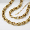 8mm Gold 18K Steel Handmade Chain Necklace