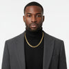 Mens 20in 8mm Gold 18K Stainless Steel Miami Chain