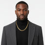 Mens 20in 8mm Gold 18K Stainless Steel Miami Chain