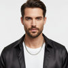 Mens 24in 8mm Stainless Steel Miami Chain