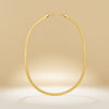 Mens 20in 6.5mm Gold 18K Steel Herringbone Chain