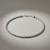 Mens 20in 8mm Stainless Steel Rope Chain