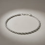Mens 20in 8mm Stainless Steel Rope Chain