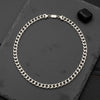 Mens 20in10mm Silver Stainless Steel Curb Chain