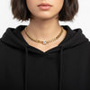 Gold 18K Steel Princess CZ Cuban Chain Necklace
