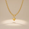 Gold 18K Steel Toggle Heart Rolo Chain Necklace