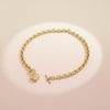 Gold 18K Steel Toggle Heart Rolo Chain Necklace
