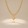 Gold 18K Steel Toggle Heart Rolo Chain Necklace