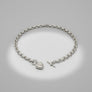 Stainless Steel Toggle Heart Rolo Chain Necklace