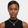 Stainless Steel Toggle Heart Rolo Chain Necklace