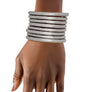 Bangle Silver Tubogas Style Flex Spring Bracelet