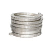 Bangle Silver Coiled Tubogas Style Spring Bracelet