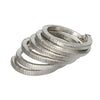 Bangle Silver Coiled Tubogas Style Spring Bracelet