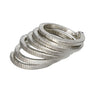 Bangle Silver Coiled Tubogas Style Spring Bracelet