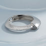 Bangle Hammered Silver Angular Futuristic Bracelet