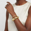 Bangle Smooth Gold Sculpted Shine Sleek Bracelet