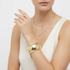 Bangle Polished Gold Oval Wide Sleek Bracelet