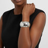 Bangle Hammered Silver Wide High Fashion Bracelet
