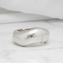 Bangle Hammered Silver Wavy Chunky Bracelet